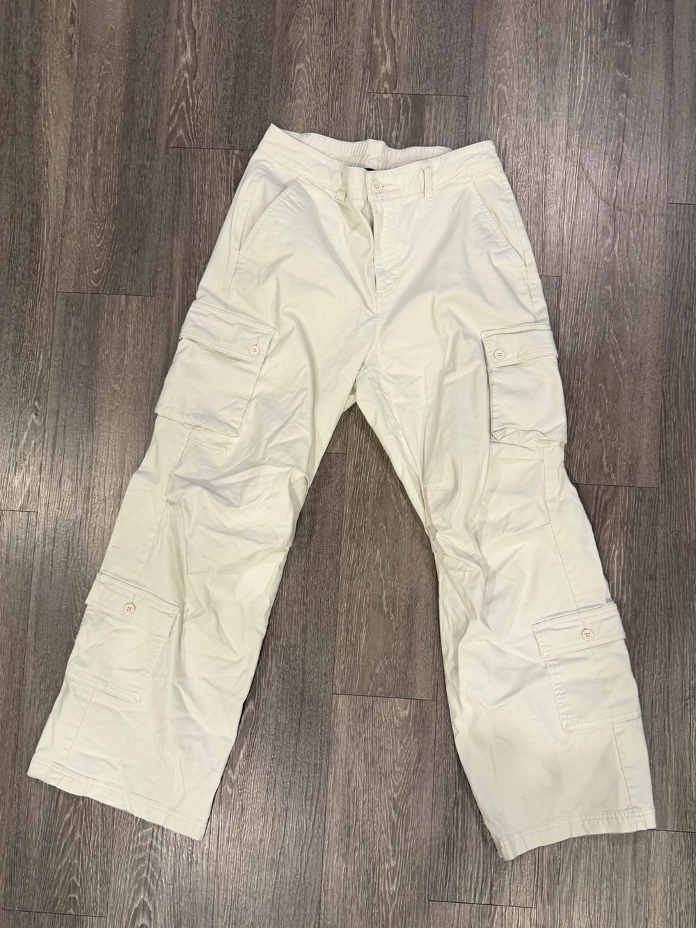 wild fable Men's Cream Cargo Pants - Multi-Pocket Utility
